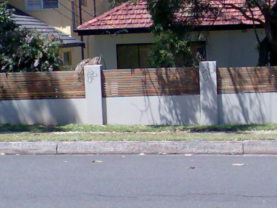 Timber slat fence